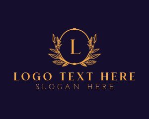 Luxury - Nature Wellness Wreath logo design