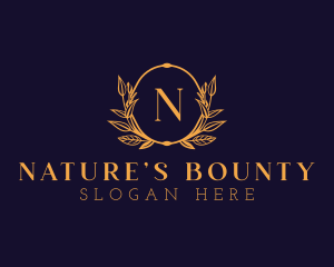 Nature Wellness Wreath logo design