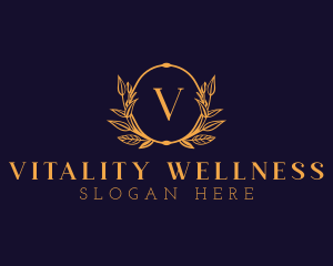 Nature Wellness Wreath logo design