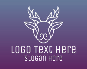 Arctic - Elegant Reindeer Outline logo design