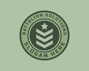 Military Officer Badge logo design