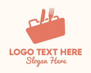 Food Vlog - Orange Food Files logo design