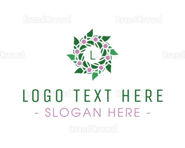 Floral Bud Wreath Logo