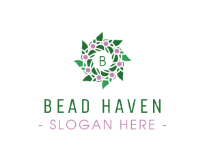 Floral Bud Wreath logo design