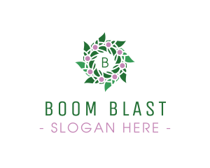 Floral Bud Wreath logo design