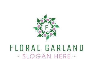 Floral Bud Wreath logo design