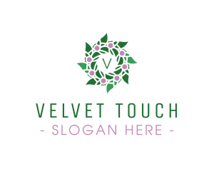 Floral Bud Wreath logo design