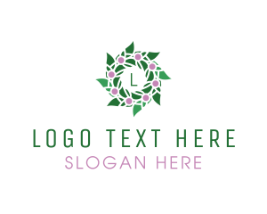 Floral Bud Wreath Logo