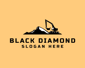 Excavator Mountain Contractor logo design