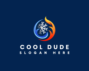 Heating Cooling Temperature logo design