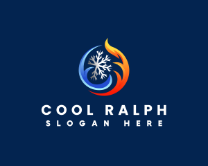 Heating Cooling Temperature logo design