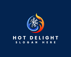 Heating Cooling Temperature logo design