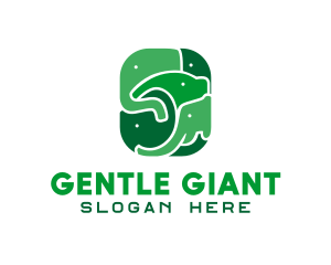 Green Elephant Mammoth logo design