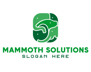 Green Elephant Mammoth logo design