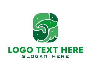 Wildlife - Green Elephant Mammoth logo design