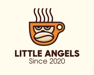 Coffee Shop - Gorilla Coffee Bean Cup logo design