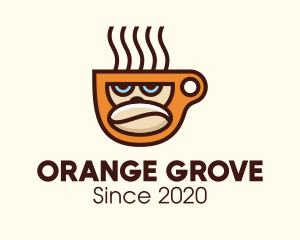 Orangutan - Gorilla Coffee Bean Cup logo design