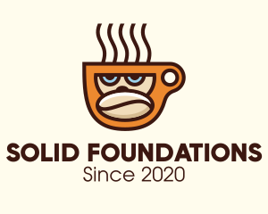 Cappuccino - Gorilla Coffee Bean Cup logo design