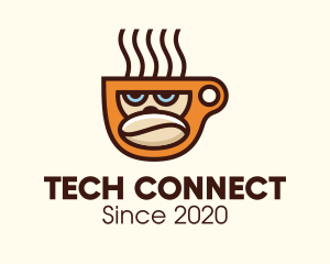 Orangutan - Gorilla Coffee Bean Cup logo design