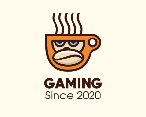 Cartoon - Gorilla Coffee Bean Cup logo design