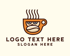 Wildlife - Gorilla Coffee Bean Cup logo design