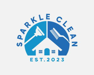 Cleaning - House Janitorial Cleaning logo design