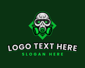 Skeleton - Gaming Toxic Gas Mask logo design