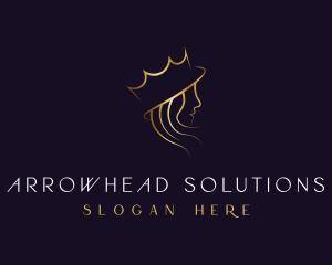 Royal Queen Hair Stylist logo design