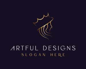 Royal Queen Hair Stylist logo design