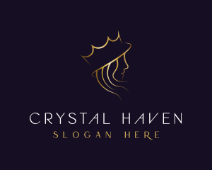 Royal Queen Hair Stylist logo design