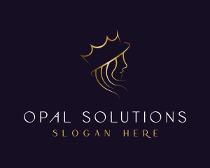 Royal Queen Hair Stylist logo design