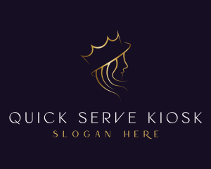 Royal Queen Hair Stylist logo design