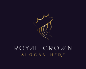 Royal Queen Hair Stylist logo design