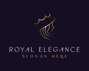 Royal Queen Hair Stylist logo design