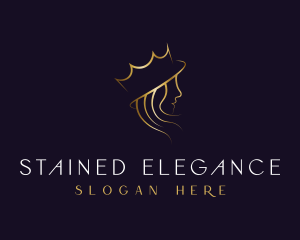 Royal Queen Hair Stylist logo design