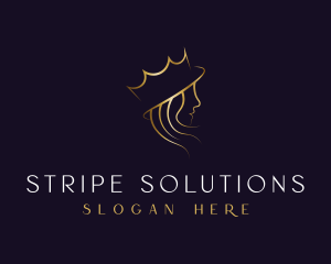 Royal Queen Hair Stylist logo design