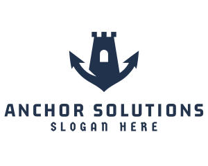 Marine Fortress Anchor logo design