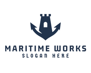 Marine Fortress Anchor logo design