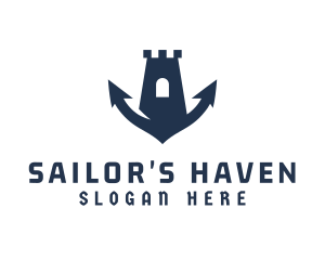 Marine Fortress Anchor logo design