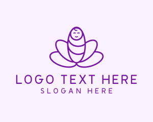 Violet - Cute Baby Swaddle logo design