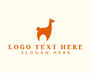 Wild - Llama Alpaca Animal logo design