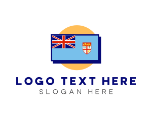 British - Fiji Country Flag logo design