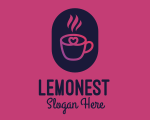 Hot Coffee Heart Logo