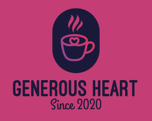 Hot Coffee Heart logo design