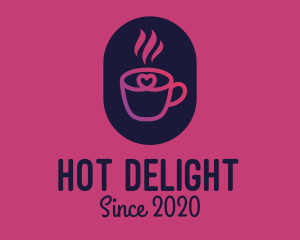 Hot Coffee Heart logo design