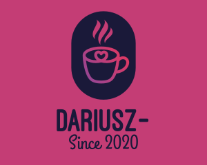 Barista - Hot Coffee Heart logo design