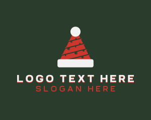 Christmas Ball - Christmas Tree Hat logo design