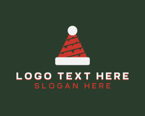 Festive - Christmas Tree Hat logo design