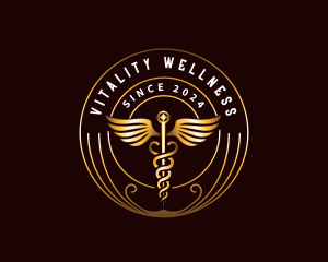 Wellness Caduceus Pharmacy logo design