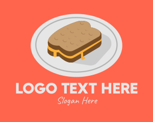 Bread - Cheese Sandwich Plate logo design